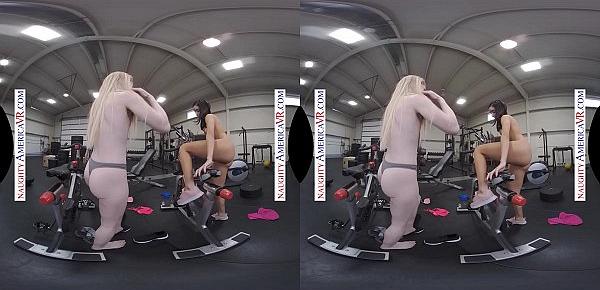  VR GROUP SEX IN THE GYM WITH DOLLY LEIGH, EMILY WILLIS & EMMA STARLETTO